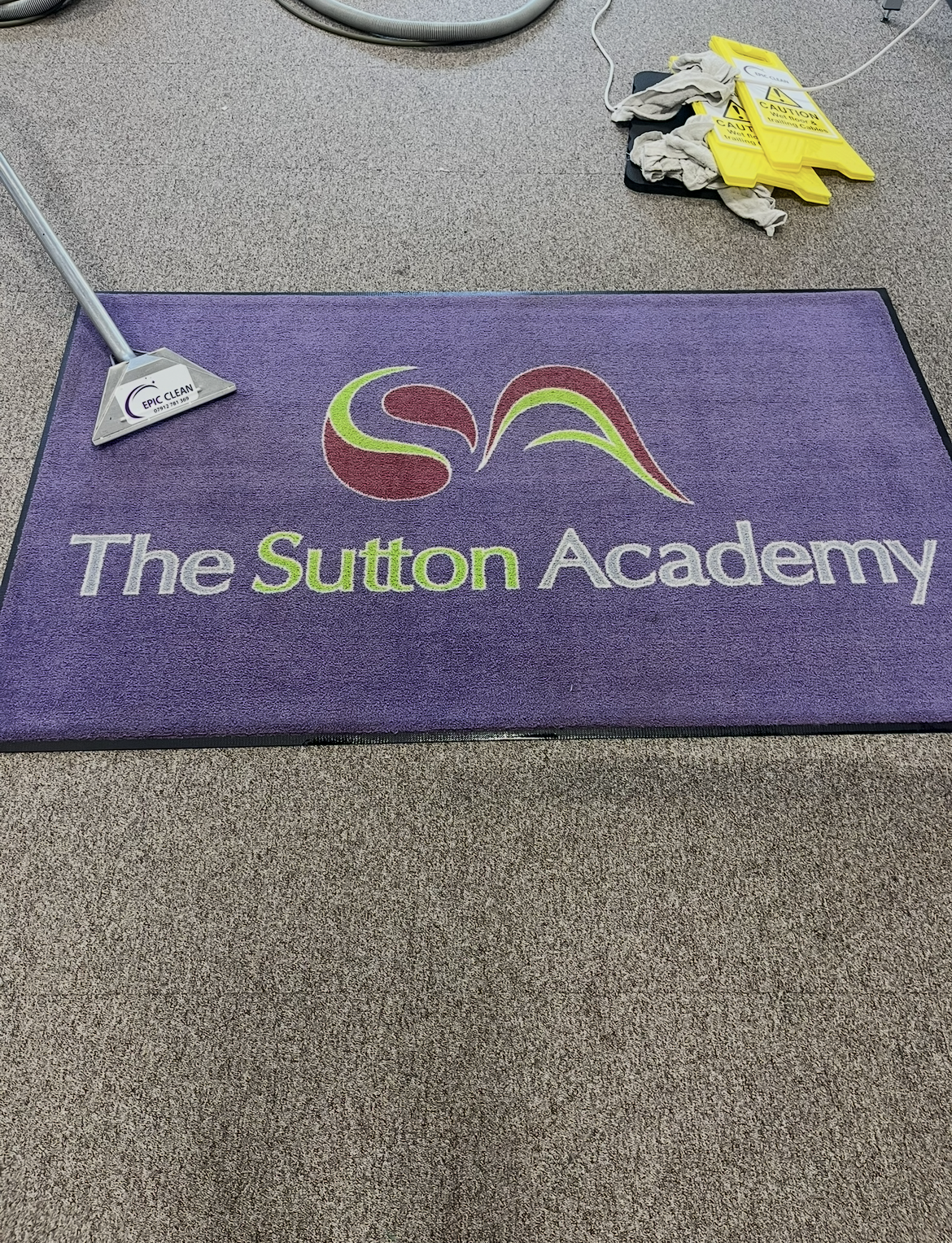 School entrance mat cleaning by Epic Clean at The Sutton Academy