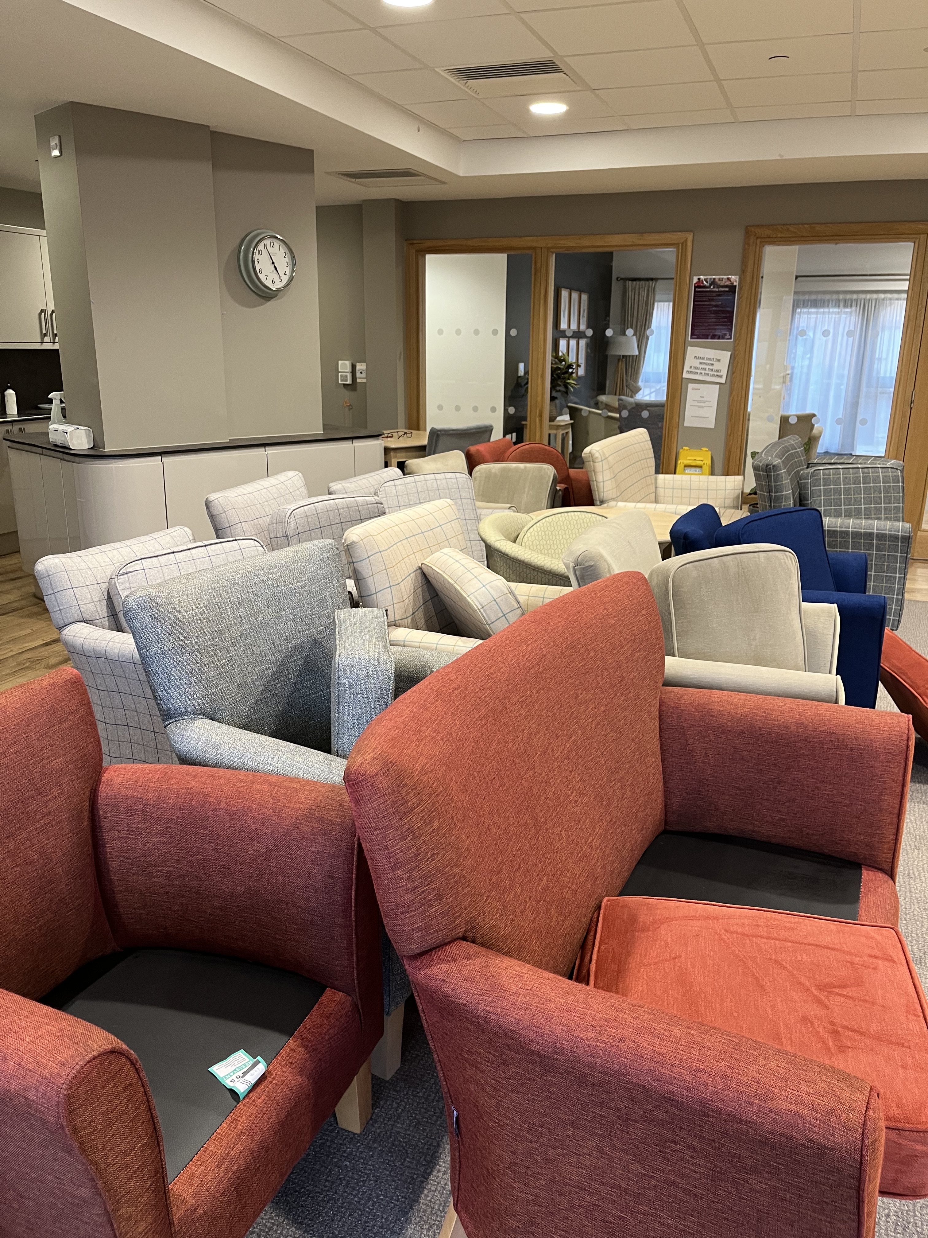 Commercial upholstery cleaning for care home chairs
